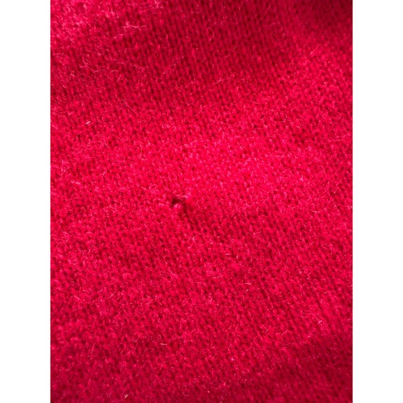 QI Cashmere V Neck Sweater Men Red Size M 100% Cashmere Luxury Knit Top - Picture 6 of 6
